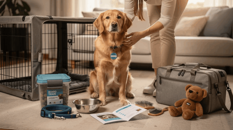 How to prepare dog for board and train before drop-off