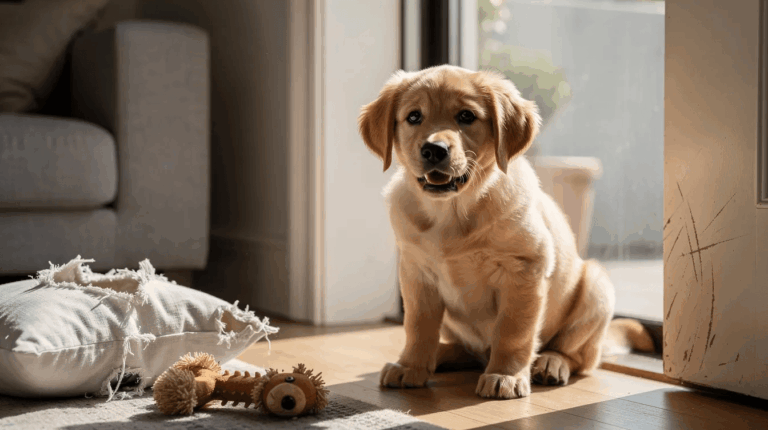 Puppy separation anxiety signs when left home alone