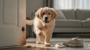 Puppy separation anxiety signs with pacing and whining